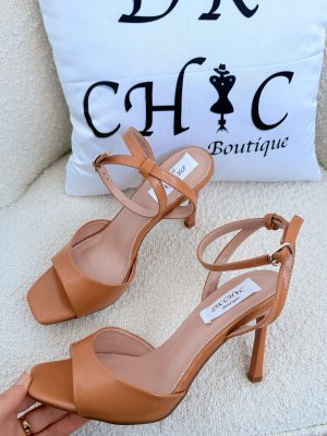 Sandales à Talons Bride Camel
