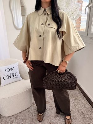 Cape Trench Coton Cynthia Camel