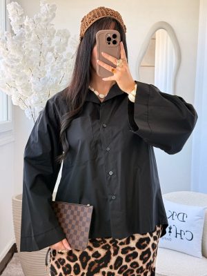Chemise à Poche Kenza Noir
