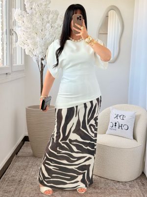 Jupe à Motifs Zebre - M