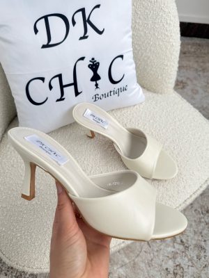Sandales à Talons Écru