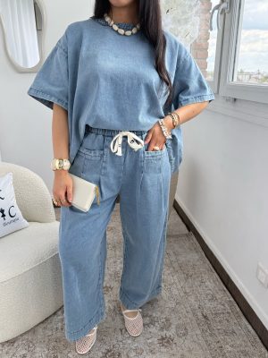 Ensemble Tee Shirt et Pantalon Blue Jeans Annya