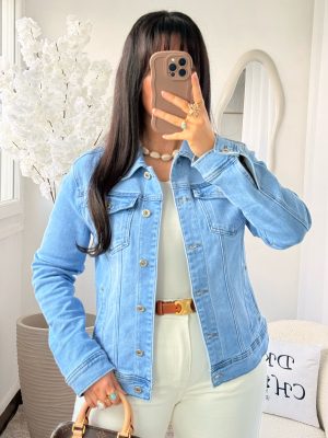Veste en Jeans Bleu Luna